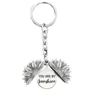 Sunflower You Are My Sunshine Keychain